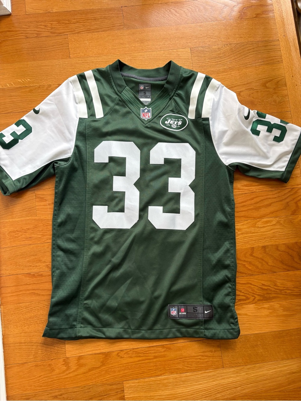 NFL Youth Dark Green and White #33 Jets Jersey